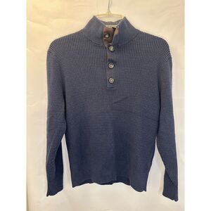 Cremieux Classics Henley Spring Sweater S Pima Cotton Cashmere Waffle Knit Golf